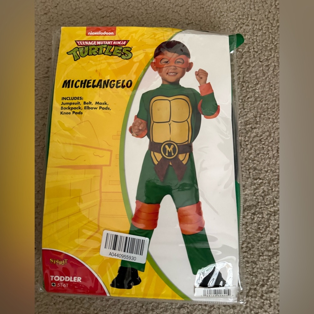 NEW Spirit Michelangelo Ninja Turtle Kids Costume - Green and Orange